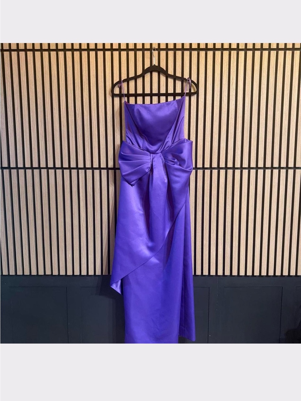 Victor Costa Purple Bow Long Dress